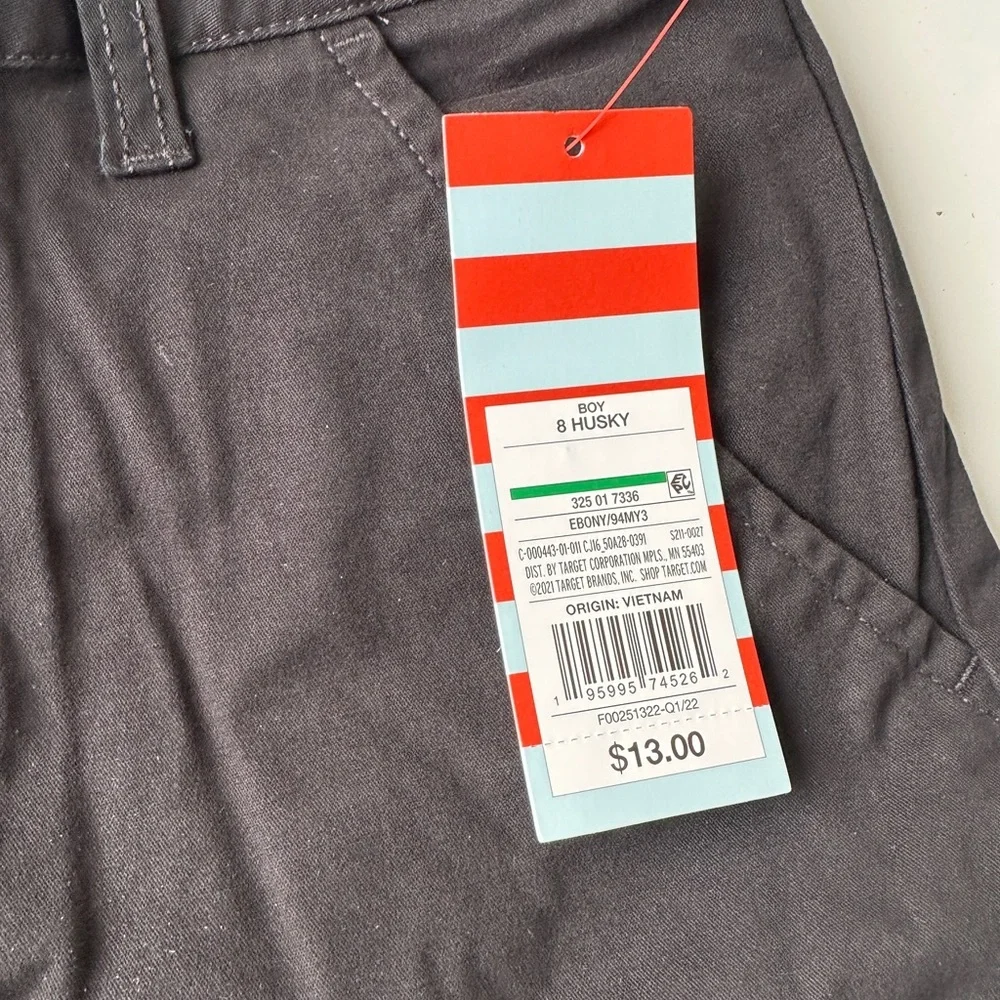 NWT Cat & Jack Lot Of 2 Flat Front Uniform Shorts Black Navy Boys 8 HUSKY Bundle - Picture 4 of 5